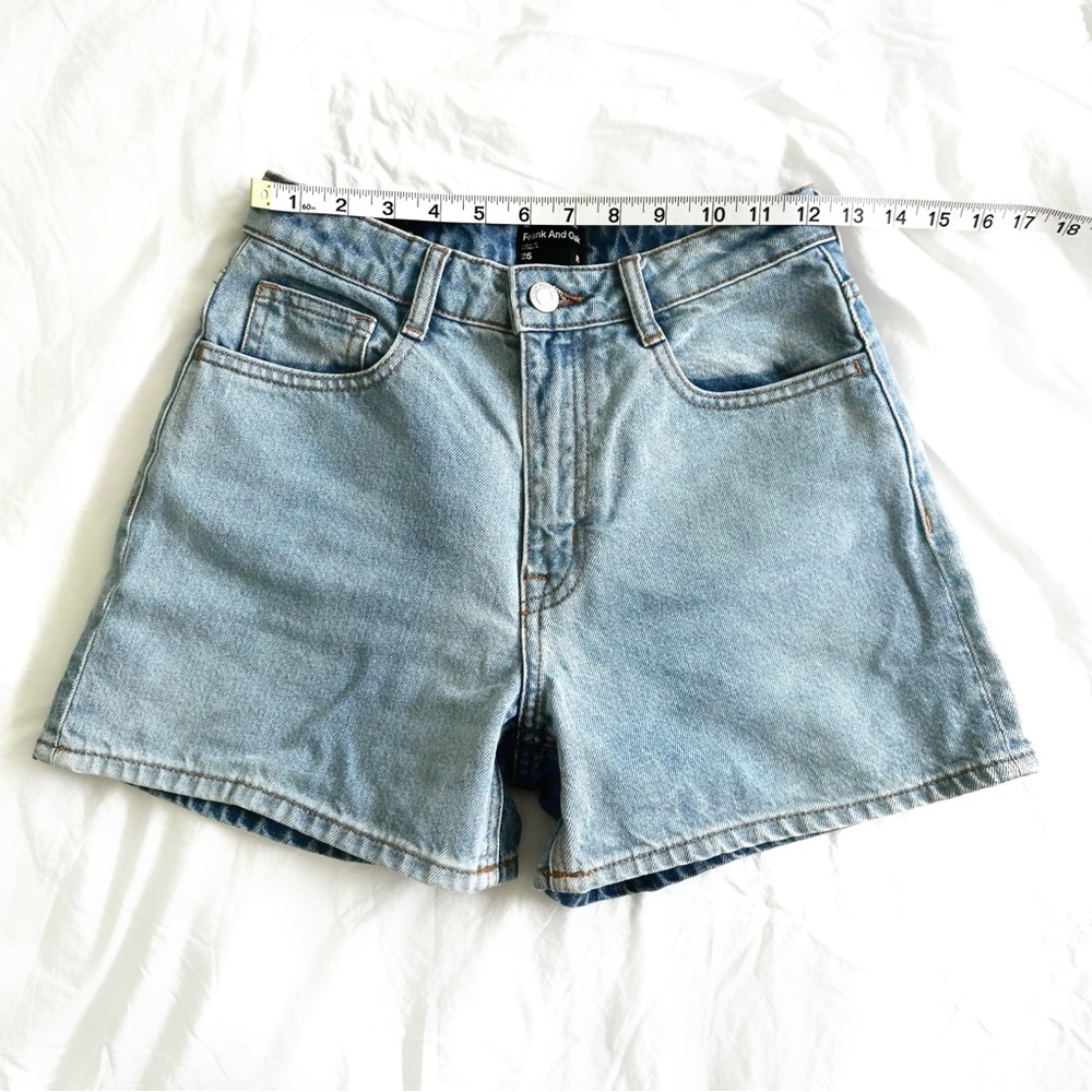 Frank & Oak Light Blue Jean Shorts